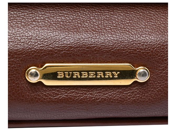 Clutch Adeline Fold Over in tela House Check beige e pelle Burberry - vista 5