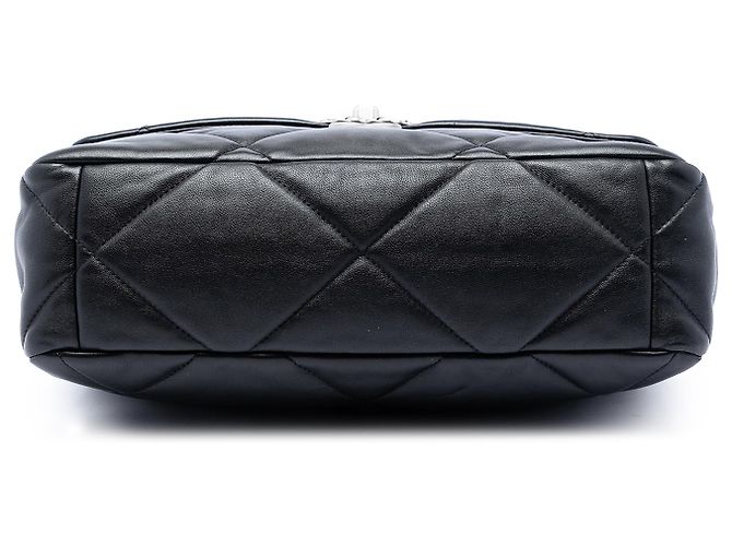 Chanel Black Large Lambskin 19 Flap Nero - vista 3