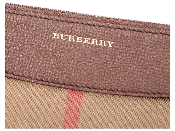 Borsa a tracolla Burberry Derby Peyton in tela House Check marrone Marrone chiaro - vista 5