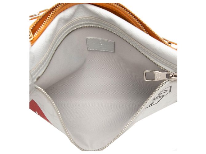 Louis Vuitton Gray Monogram Antartica Double Flat Messenger Castaño Gris - vista 4