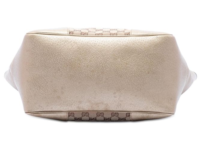 Borsa Tote Bree in tela GG beige e pelle Gucci - vista 3