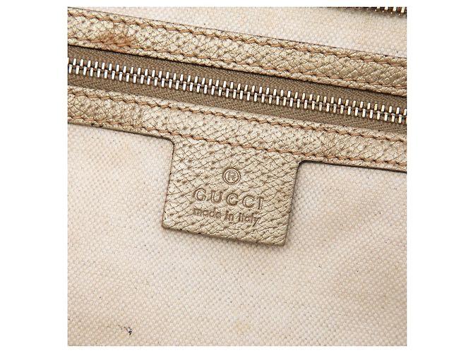 Borsa Tote Bree in tela GG beige e pelle Gucci - vista 5