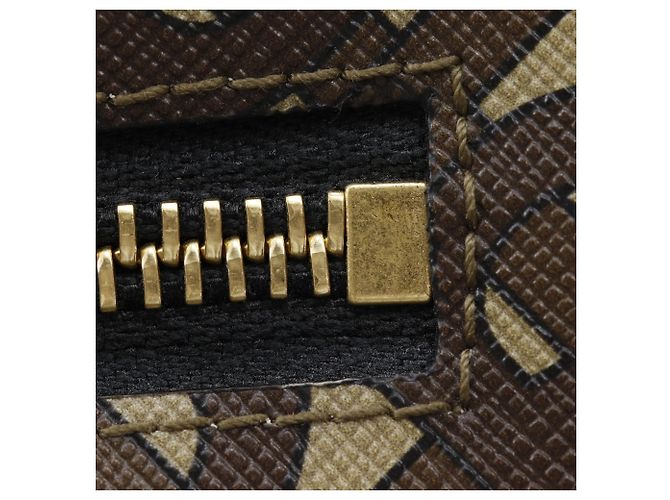 Marsupio Burberry TB Monogram Stripe E Canvas Marrone - vista 12