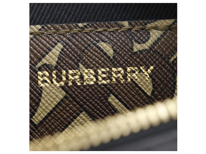 Marsupio Burberry TB Monogram Stripe E Canvas Marrone - vista 18