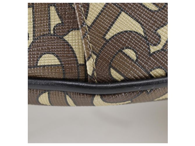 Marsupio Burberry TB Monogram Stripe E Canvas Marrone - vista 4