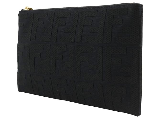 Fendi Medium Flat Pouch Black - view 2
