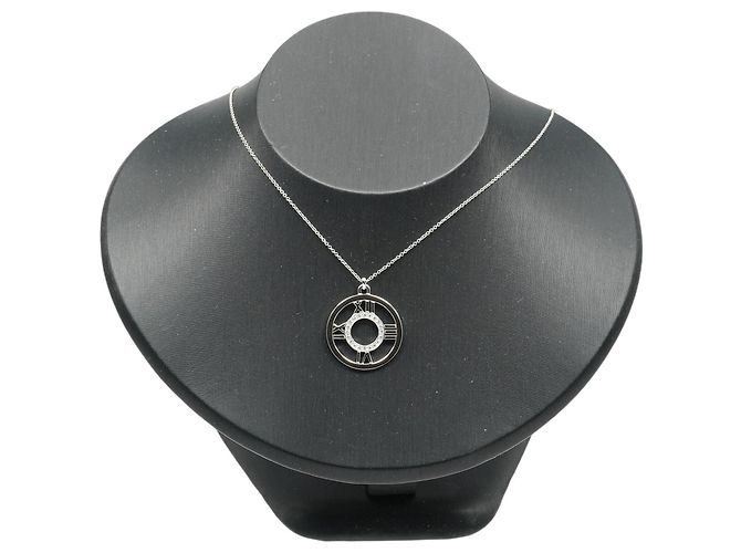 Collana Open Atlas di Tiffany & Co. in oro bianco 18K con diamante D'oro - vista 2