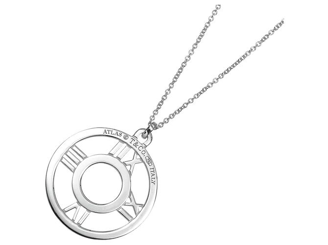 Collana Open Atlas di Tiffany & Co. in oro bianco 18K con diamante D'oro - vista 3
