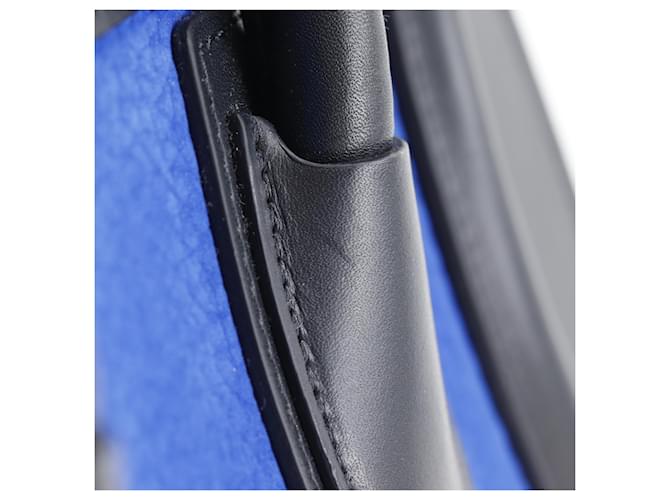 Céline Borsa Celine Luggage Micro Shopper Nero Blu - vista 11
