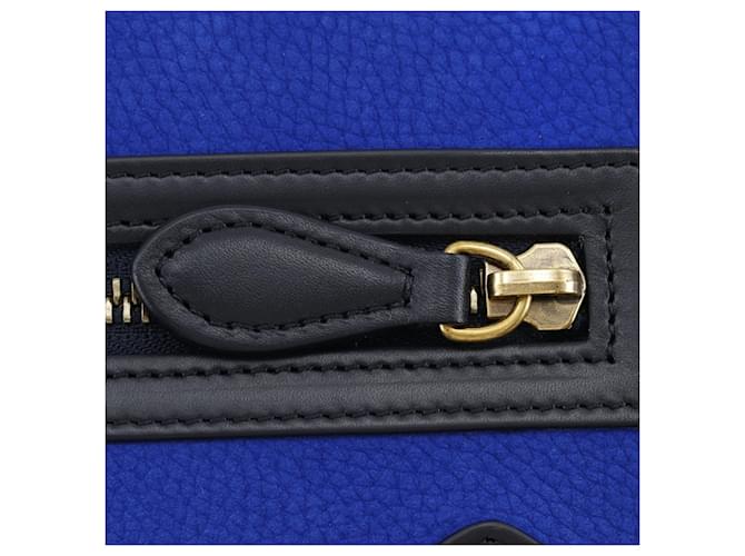 Céline Borsa Celine Luggage Micro Shopper Nero Blu - vista 16