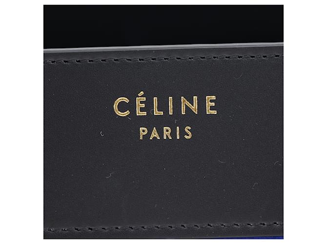 Céline Borsa Celine Luggage Micro Shopper Nero Blu - vista 19