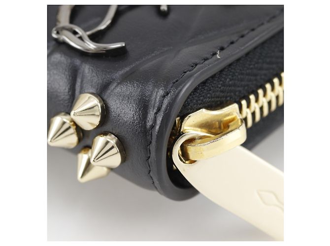 Cartera larga Christian Louboutin Panettone Spike Studs Negro - vista 10