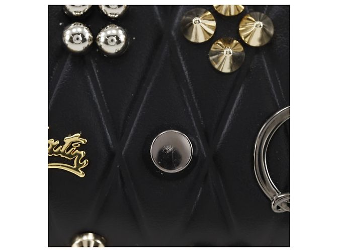 Cartera larga Christian Louboutin Panettone Spike Studs Negro - vista 12