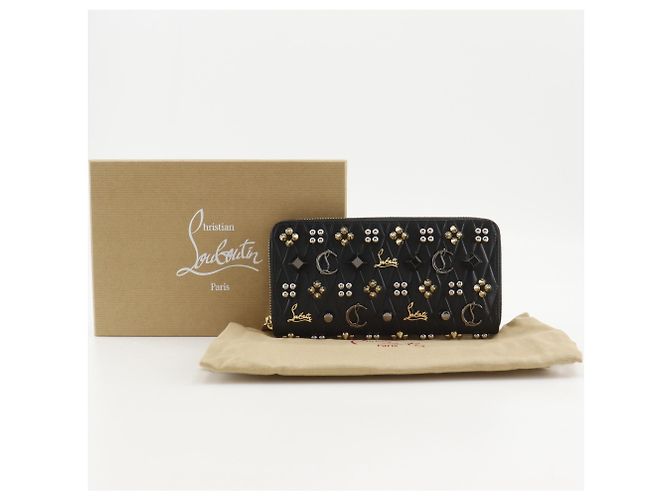 Cartera larga Christian Louboutin Panettone Spike Studs Negro - vista 16