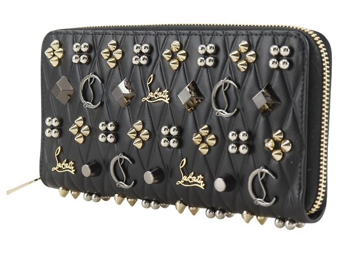 Cartera larga Christian Louboutin Panettone Spike Studs Negro - vista 2