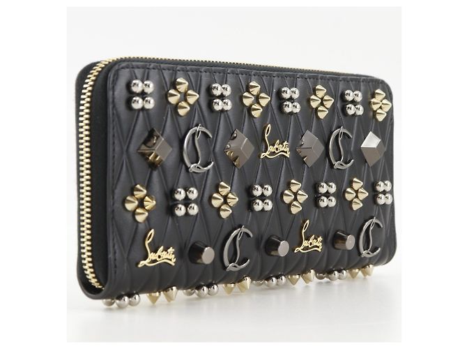 Cartera larga Christian Louboutin Panettone Spike Studs Negro - vista 3