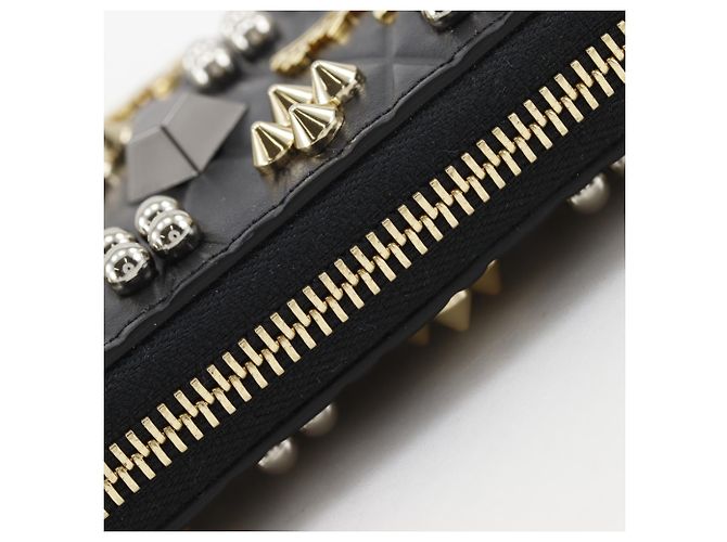Cartera larga Christian Louboutin Panettone Spike Studs Negro - vista 8