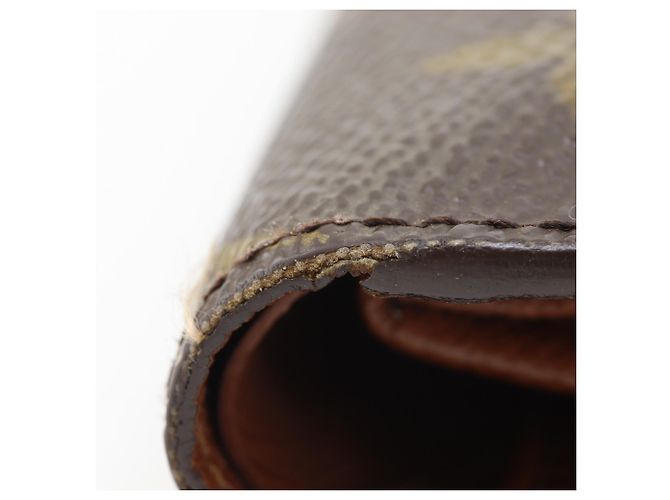 Cartera tríptico Louis Vuitton en lona Monogram marrón Castaño - vista 11