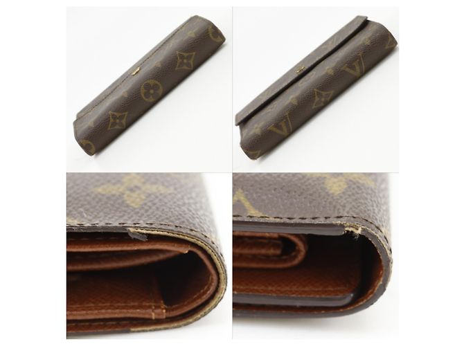 Cartera tríptico Louis Vuitton en lona Monogram marrón Castaño - vista 12