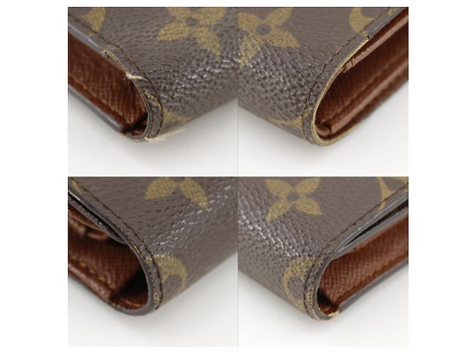 Cartera tríptico Louis Vuitton en lona Monogram marrón Castaño - vista 4