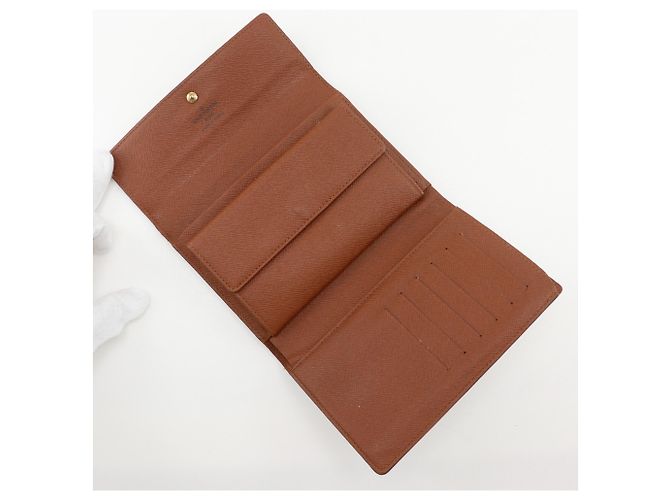 Cartera tríptico Louis Vuitton en lona Monogram marrón Castaño - vista 5