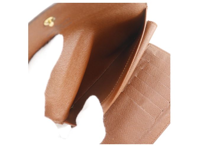 Cartera tríptico Louis Vuitton en lona Monogram marrón Castaño - vista 6