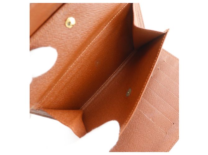 Cartera tríptico Louis Vuitton en lona Monogram marrón Castaño - vista 7
