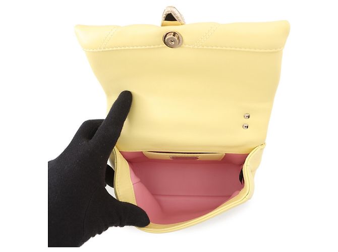 Bulgari Mini borsa a tracolla Bvlgari Serpenti Cabochon Giallo - vista 6