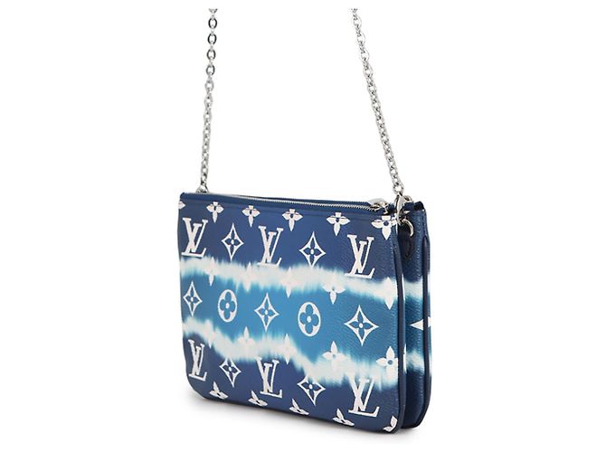 Borsa Louis Vuitton LV Escale Pochette Double Zip Blu - vista 2
