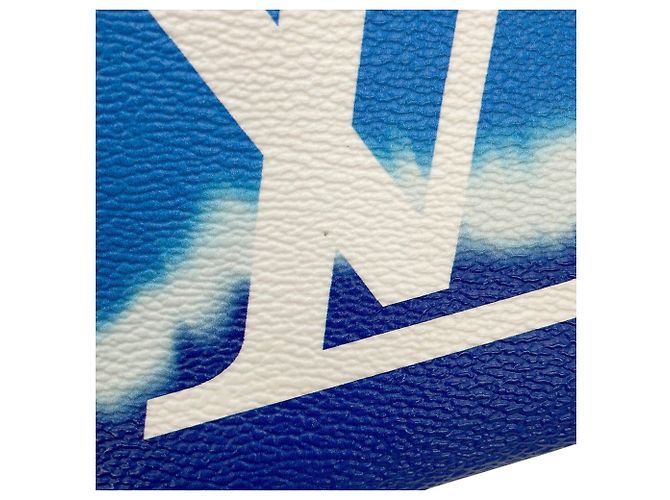 Borsa Louis Vuitton LV Escale Pochette Double Zip Blu - vista 6