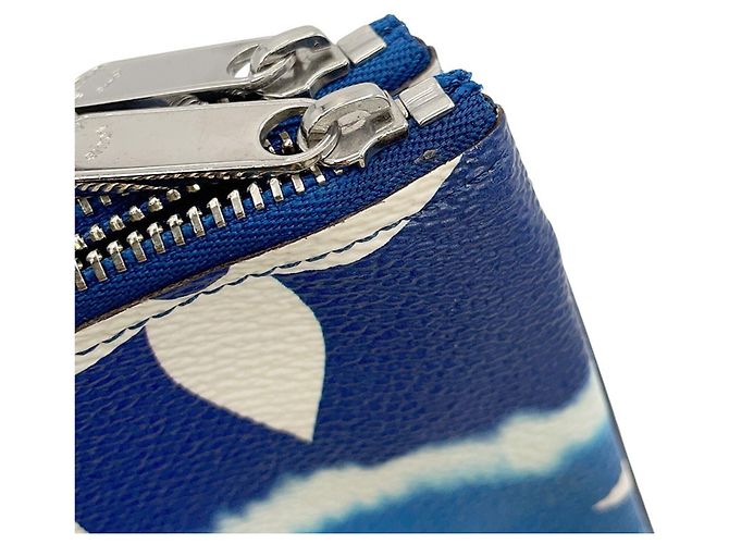 Borsa Louis Vuitton LV Escale Pochette Double Zip Blu - vista 8