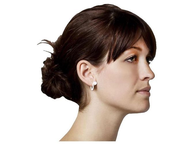 Autre Marque Sophie Bille Brahe Orecchini Lien Pearl in Oro Bianco D'oro - vista 4