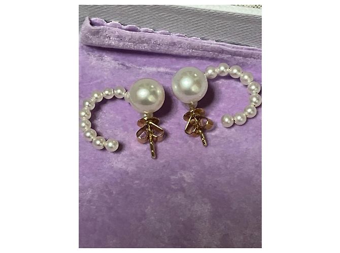 Autre Marque Sophie Bille Brahe Orecchini Lien Pearl in Oro Bianco D'oro - vista 8