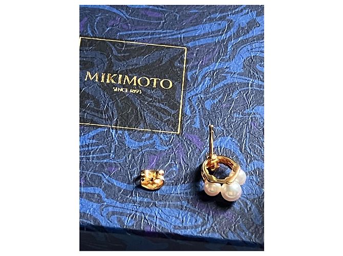 Mikimoto Orecchini in Perle e Diamanti in Oro Giallo 18k D'oro - vista 17