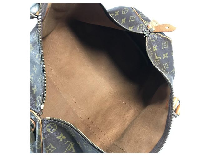 Borsa da viaggio Louis Vuitton Monogram Keepall 50 Marrone - vista 13