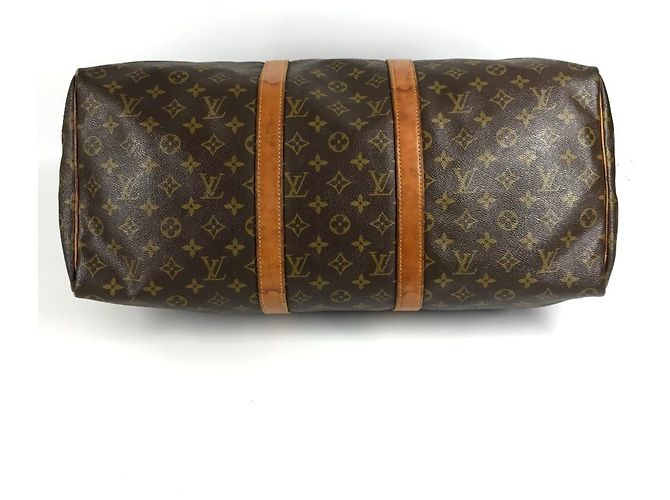 Borsa da viaggio Louis Vuitton Monogram Keepall 50 Marrone - vista 5