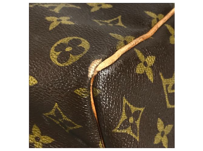 Borsa da viaggio Louis Vuitton Monogram Keepall 50 Marrone - vista 8