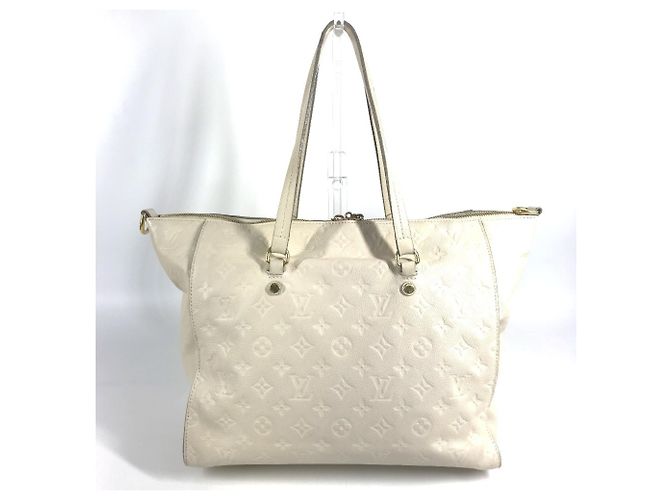 Borsa Tote Louis Vuitton Monogram Empreinte Lumineuse PM Bianco - vista 3