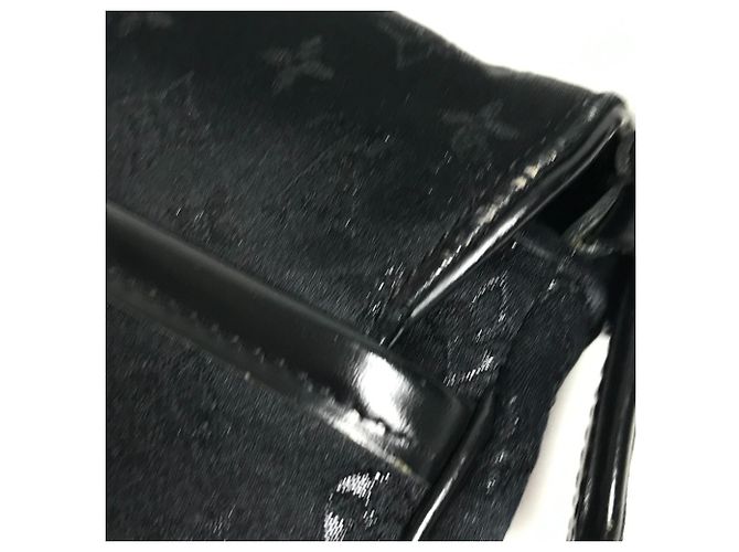 Borsa a tracolla in raso Monogram Louis Vuitton Nero - vista 17