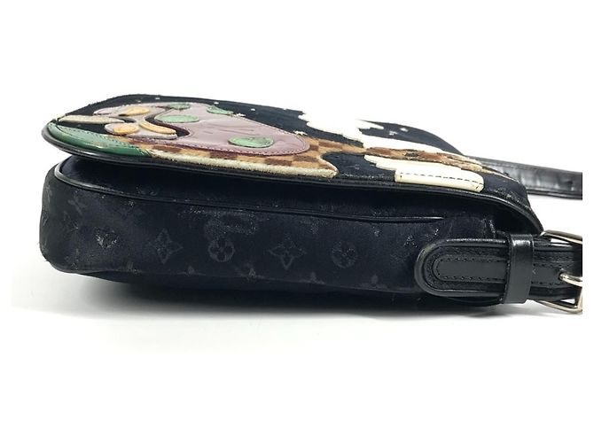 Borsa a tracolla in raso Monogram Louis Vuitton Nero - vista 3