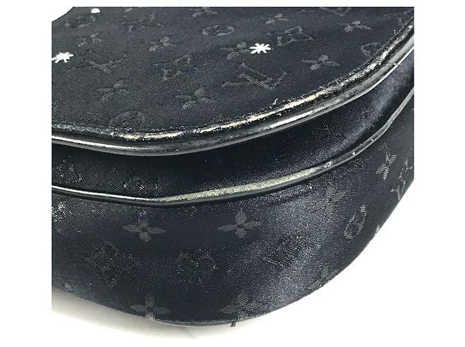 Borsa a tracolla in raso Monogram Louis Vuitton Nero - vista 5