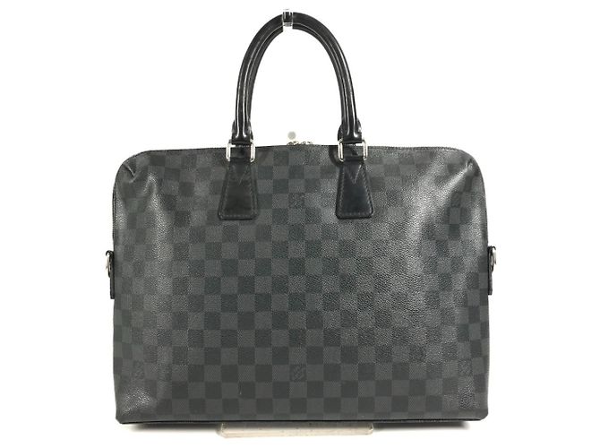 Borsa Port Document Jour Louis Vuitton Damier Graphite Nero - vista 2
