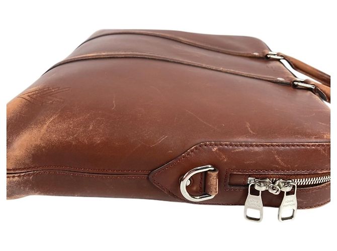 Borsa Louis Vuitton Cuir Ombre Port Document Voyage Marrone - vista 4