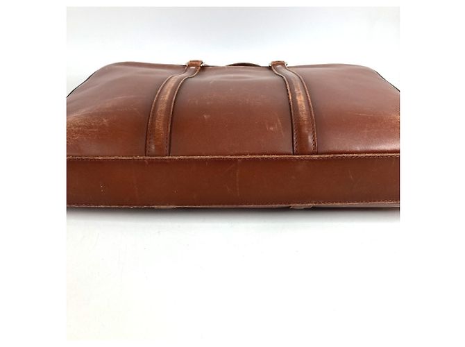 Borsa Louis Vuitton Cuir Ombre Port Document Voyage Marrone - vista 7