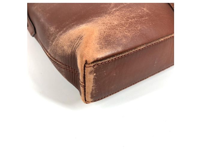 Borsa Louis Vuitton Cuir Ombre Port Document Voyage Marrone - vista 8