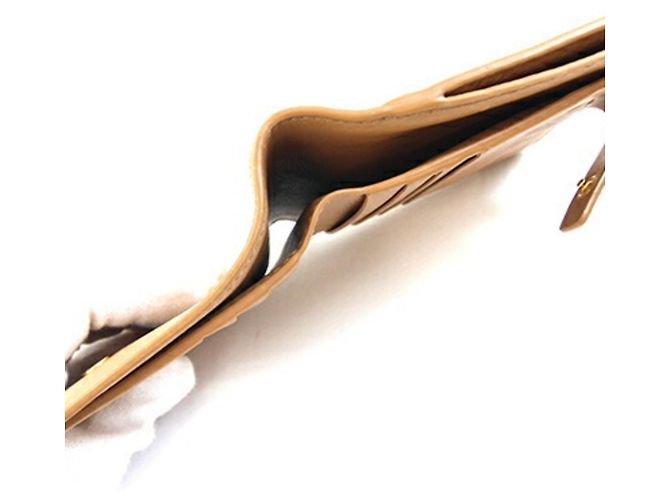 Bottega Veneta Bi-fold Portemonnaie aus braunem Leder - Ansicht 3