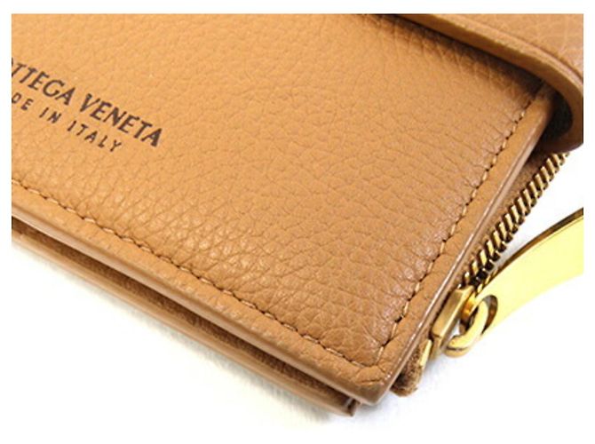 Bottega Veneta Bi-fold Portemonnaie aus braunem Leder - Ansicht 5