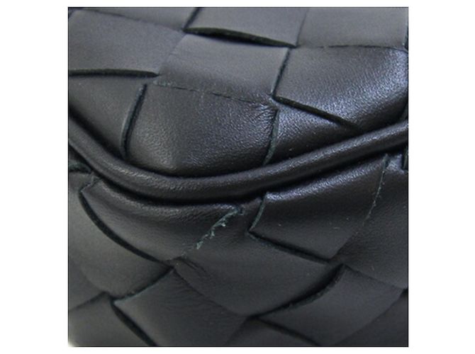 Borsa a tracolla in pelle nera Intrecciato Bottega Veneta Nero - vista 5