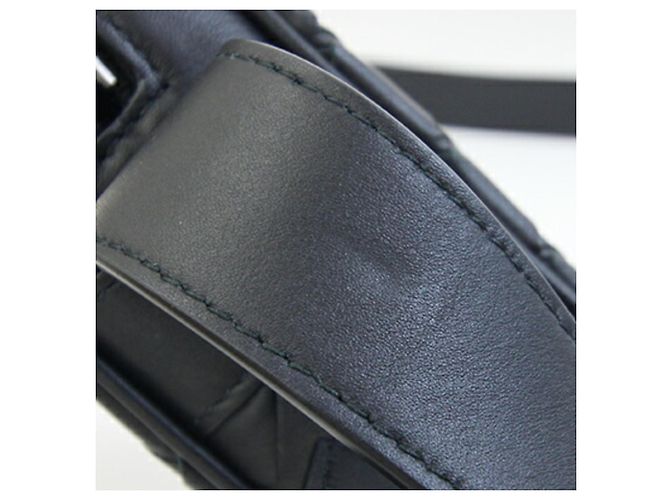 Borsa a tracolla in pelle nera Intrecciato Bottega Veneta Nero - vista 8
