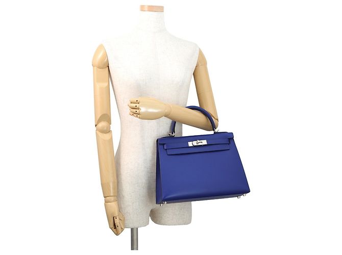 Hermès Bolsa Hermes Kelly 28 em Blue Electric Azul - vista 4